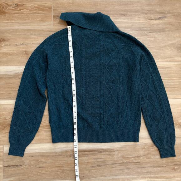 Garnet Hill Fia Cashmere Cabled Sweater XS - Picture 6 of 7